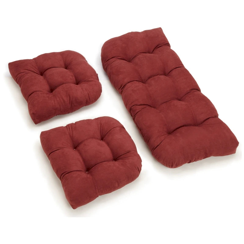 Ensemble de coussins de causeuse d'intérieur 3 pièces en microsuède