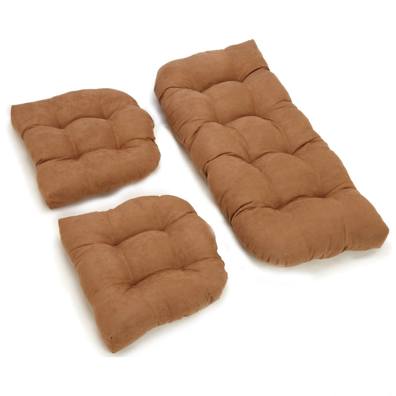 Ensemble de coussins de causeuse d'intérieur 3 pièces en microsuède