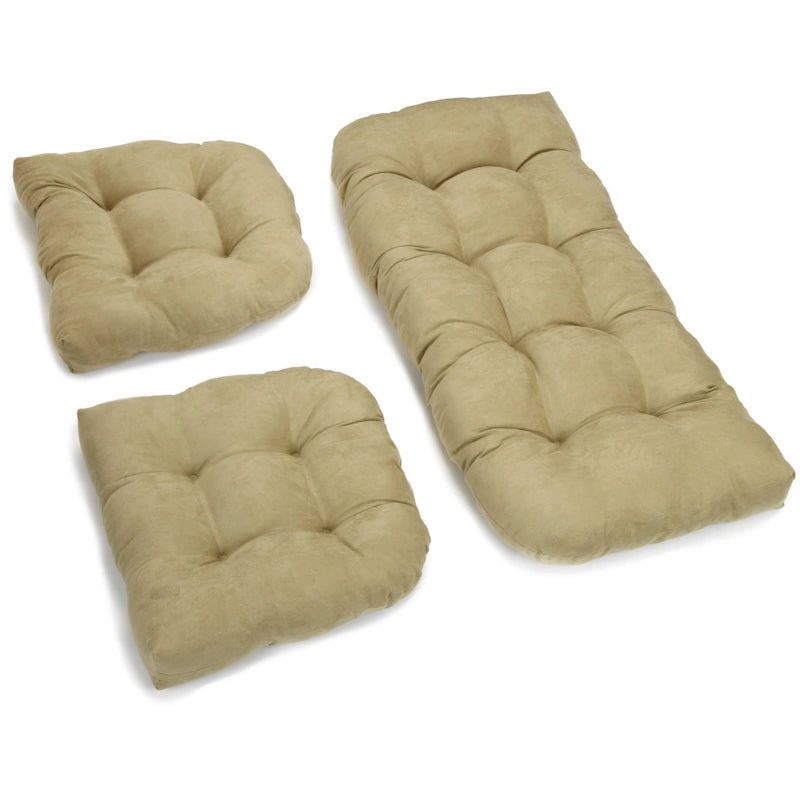 Ensemble de coussins de causeuse d'intérieur 3 pièces en microsuède