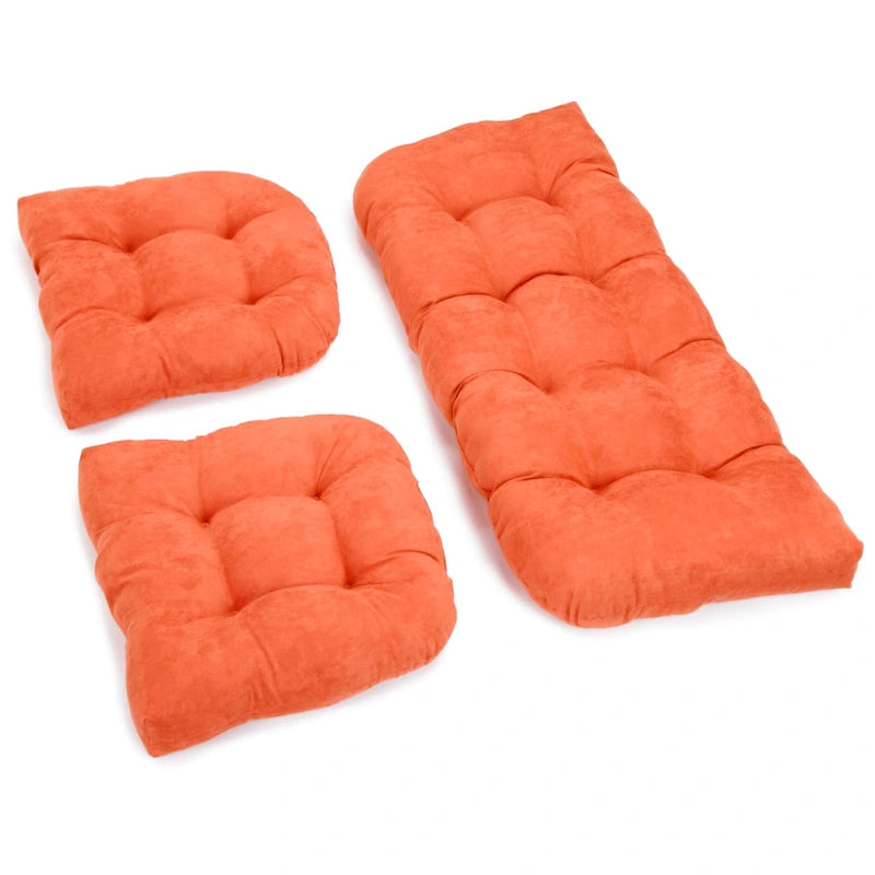 Ensemble de coussins de causeuse d'intérieur 3 pièces en microsuède