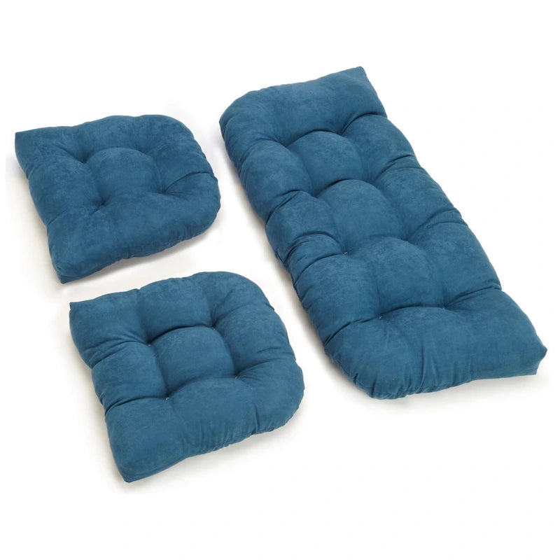 Ensemble de coussins de causeuse d'intérieur 3 pièces en microsuède