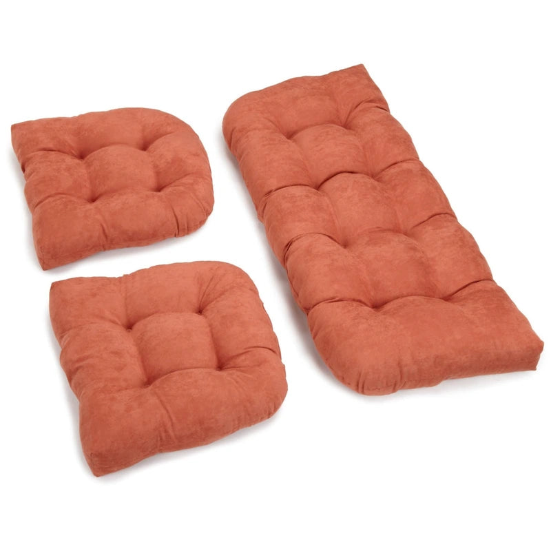 Ensemble de coussins de causeuse d'intérieur 3 pièces en microsuède