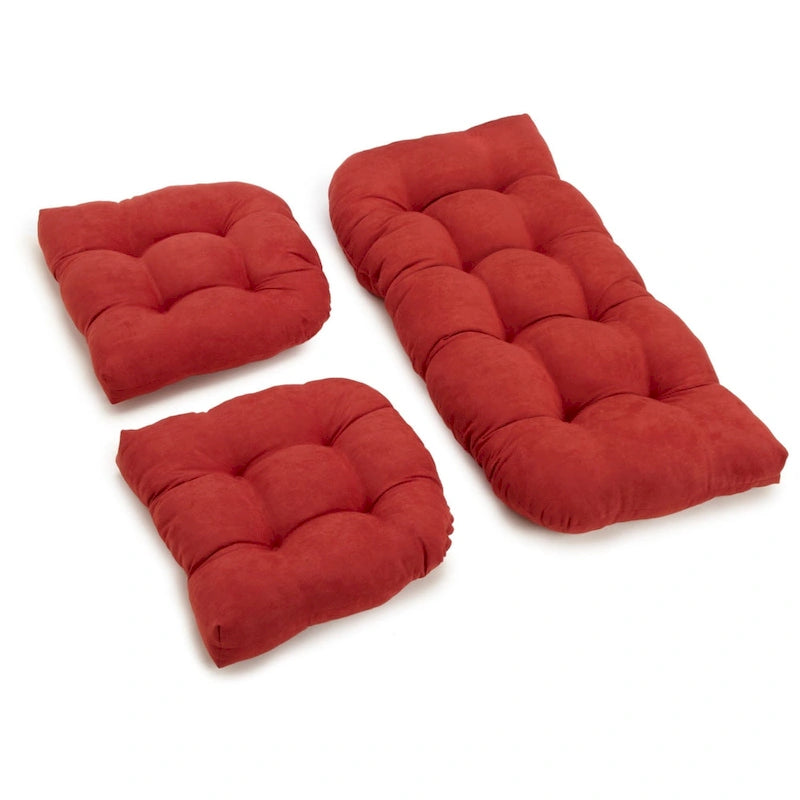 Ensemble de coussins de causeuse d'intérieur 3 pièces en microsuède