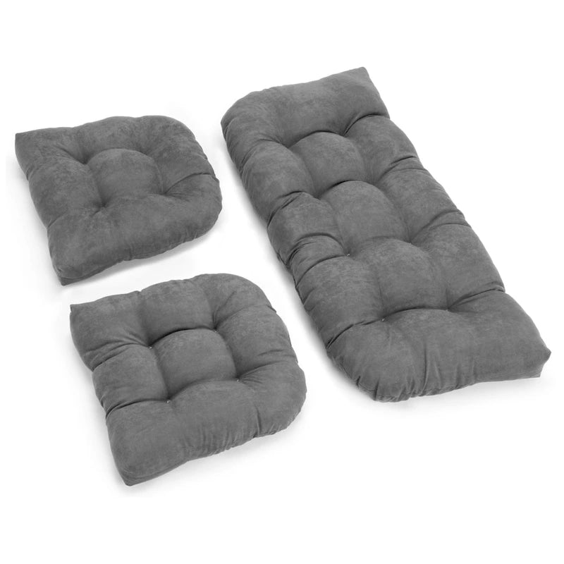 Ensemble de coussins de causeuse d'intérieur 3 pièces en microsuède