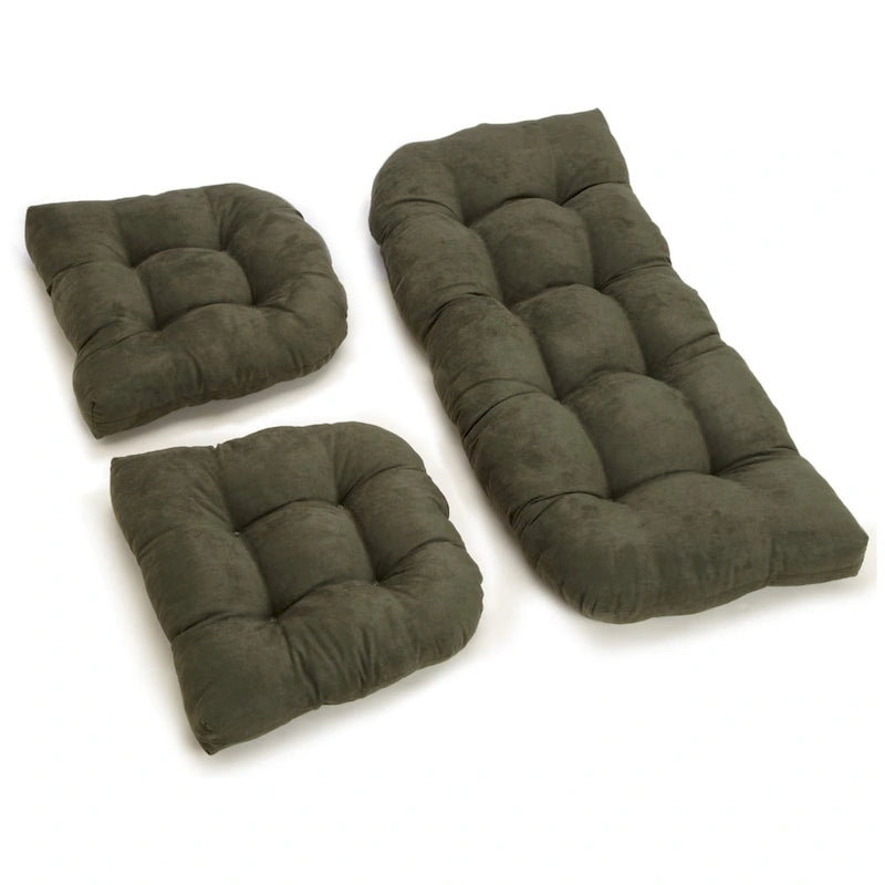 Ensemble de coussins de causeuse d'intérieur 3 pièces en microsuède