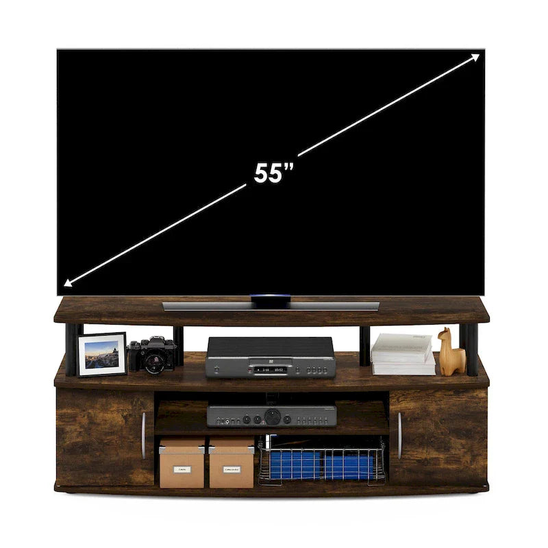 Meuble TV grand format Furinno JAYA pour téléviseurs jusqu'à 55 pouces