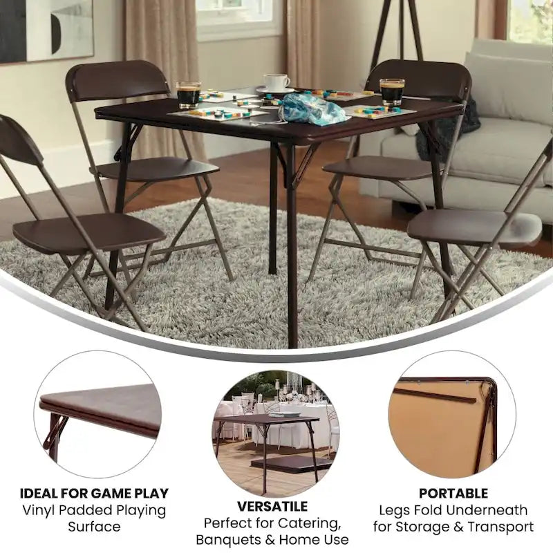 Table de jeu pliable en vinyle