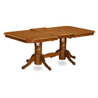 Ensemble de salle à manger — Comprend 1 table à manger rectangulaire et 8 chaises de salle à manger, brun selle (styles d'assise sélectionnables)