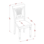 Ensemble de salle à manger — Comprend 1 table à manger rectangulaire et 8 chaises de salle à manger, brun selle (styles d'assise sélectionnables)