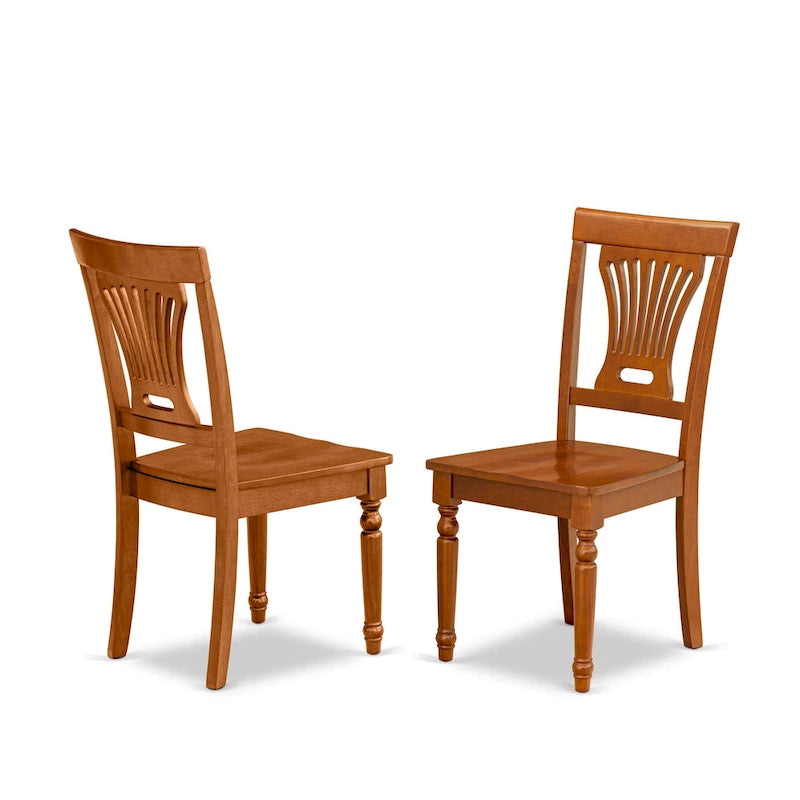 Ensemble de salle à manger — Comprend 1 table à manger rectangulaire et 8 chaises de salle à manger, brun selle (styles d'assise sélectionnables)