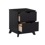 Lit plateforme jumeau et table de chevet Powell Pensy
