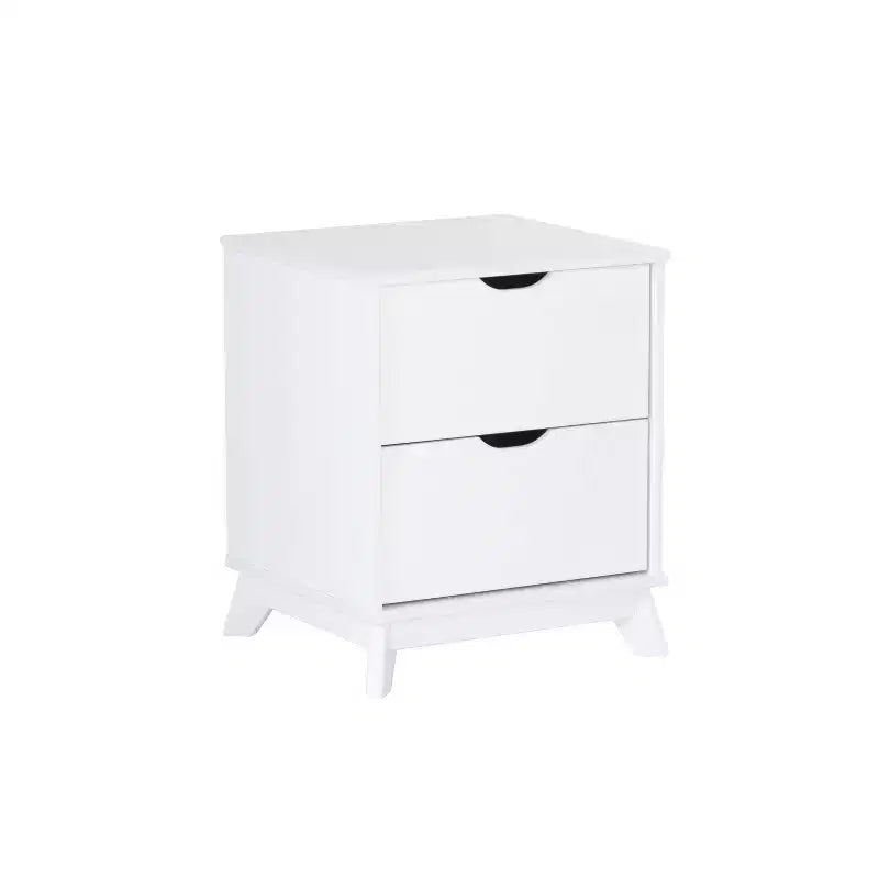 Lit plateforme jumeau et table de chevet Powell Pensy