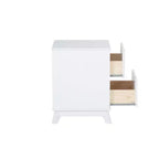 Lit plateforme jumeau et table de chevet Powell Pensy