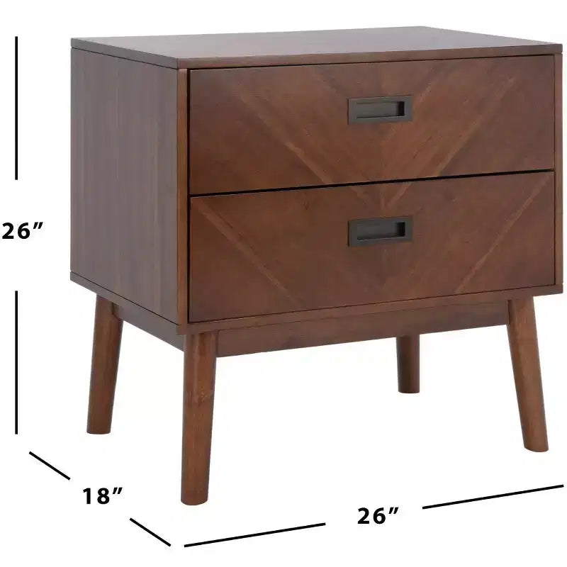 Table de chevet Donald 2 tiroirs - NST6405 - Safavieh