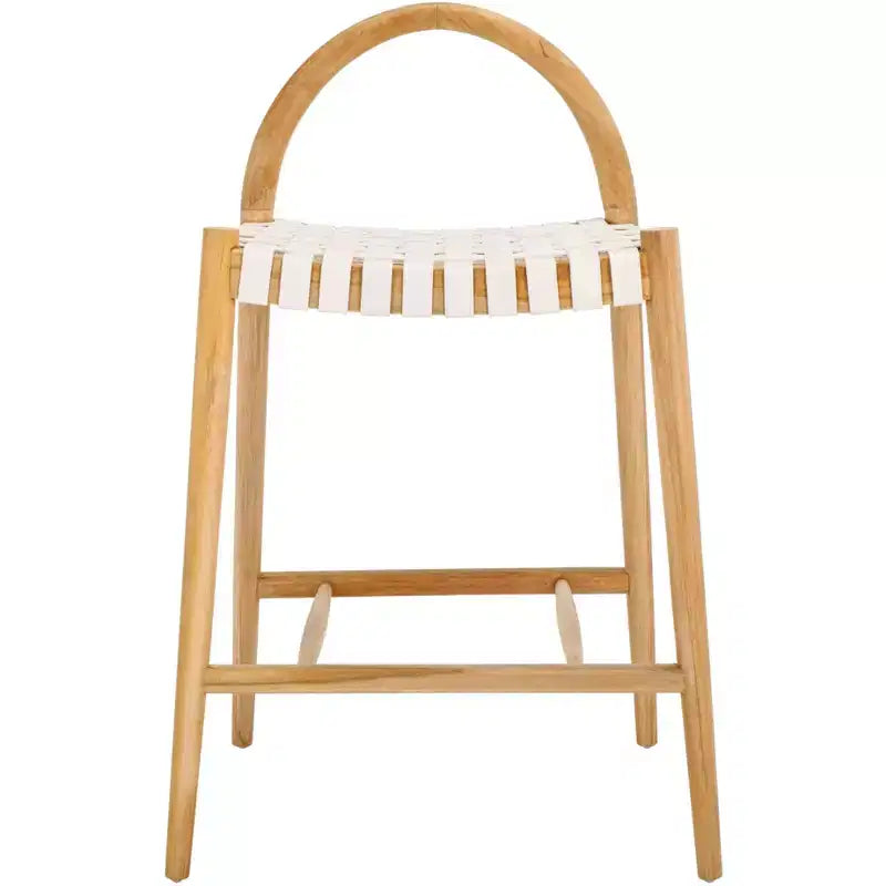 Rhyan Counter Stool - BST1203A - White/Natural - Safavieh