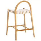 Tabouret de comptoir Rhyan - BST1203A - Blanc/Naturel - Safavieh