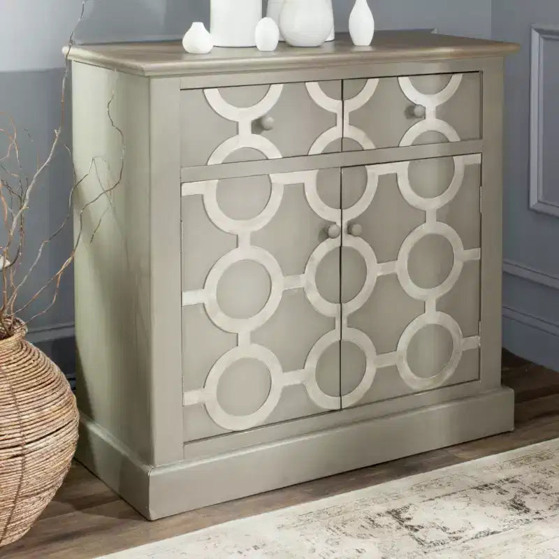 Commode à 2 tiroirs et 2 portes Petula - AMH1524 - Gris - Safavieh Couture