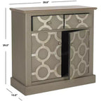 Commode à 2 tiroirs et 2 portes Petula - AMH1524 - Gris - Safavieh Couture