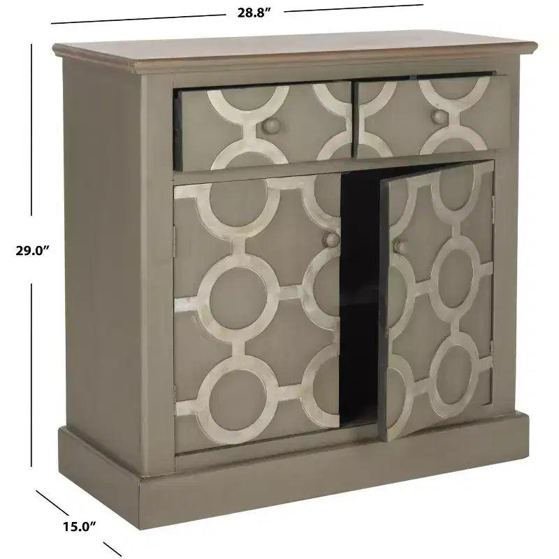 Commode à 2 tiroirs et 2 portes Petula - AMH1524 - Gris - Safavieh Couture