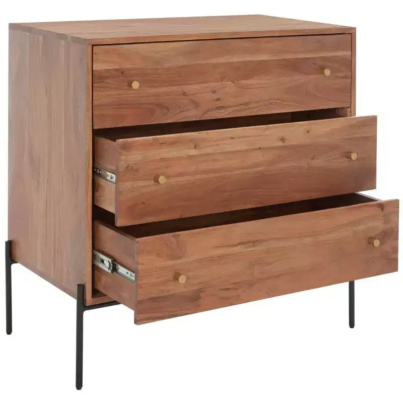 Commode Dowling à 3 tiroirs - CHS9002 - Marron/Noir - Safavieh
