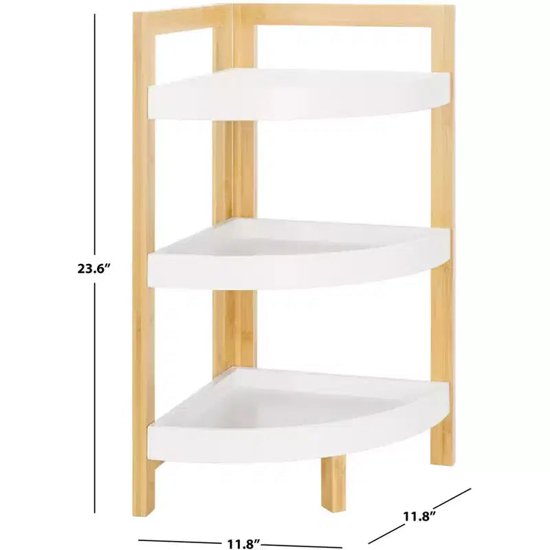 Adler - Étagère d'angle à 3 niveaux - STG1914 - Blanc/Naturel - Safavieh
