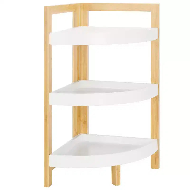 Adler - Étagère d'angle à 3 niveaux - STG1914 - Blanc/Naturel - Safavieh