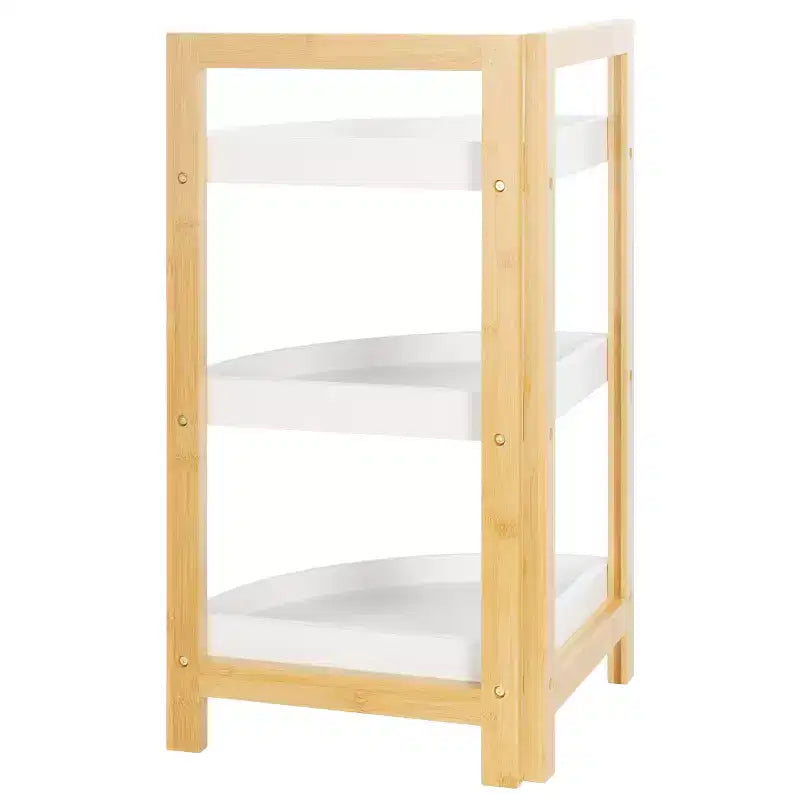 Adler - Étagère d'angle à 3 niveaux - STG1914 - Blanc/Naturel - Safavieh