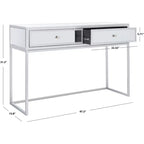 Bureau miroir Aster 2 tiroirs - DSK9701 - Argent/Miroir - Safavieh