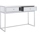Bureau miroir Aster 2 tiroirs - DSK9701 - Argent/Miroir - Safavieh