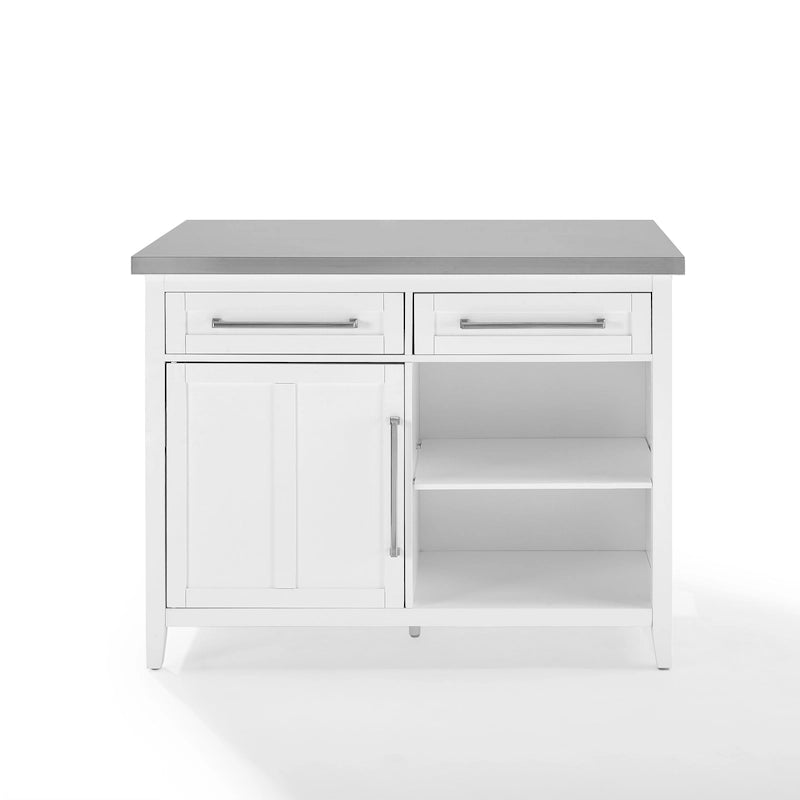 Îlot de cuisine en acier inoxydable Crosley Silvia - 28p x 46L x 36,5H