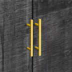 Buffet rétro 47,2 W, armoire de rangement minimaliste incurvée avec poignées dorées et séparateurs réglables 4B -ModernLuxe