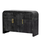 Buffet rétro 47,2 W, armoire de rangement minimaliste incurvée avec poignées dorées et séparateurs réglables 4B -ModernLuxe