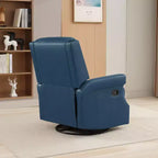 Hyleory Fauteuil à bascule inclinable pivotant 33.03'', en cuir, avec repose-pieds, pour salon, chambre à coucher, dossier haut ergonomique