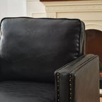 Hyleory Fauteuil pivotant, fauteuil d'appoint moderne en cuir de 81 cm de large, fauteuil club rembourré confortable pivotant à 360 degrés pour chambre d'enfant et salon