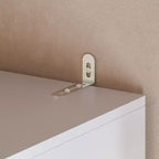 Armoire blanche Famapy avec tringle à vêtements et portes miroir