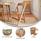 Chaise de salle à manger Merrick Lane en bois massif, pliable et avec une finition élégante