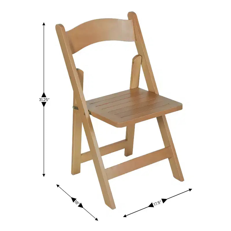 Chaise de salle à manger Merrick Lane en bois massif, pliable et avec une finition élégante
