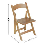 Chaise de salle à manger Merrick Lane en bois massif, pliable et avec une finition élégante