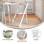 Chaise de salle à manger Merrick Lane en bois massif, pliable et avec une finition élégante