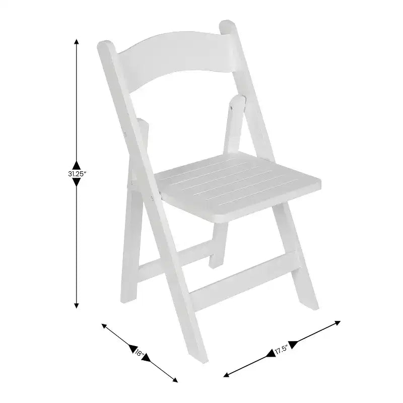 Chaise de salle à manger Merrick Lane en bois massif, pliable et avec une finition élégante