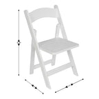 Chaise de salle à manger Merrick Lane en bois massif, pliable et avec une finition élégante