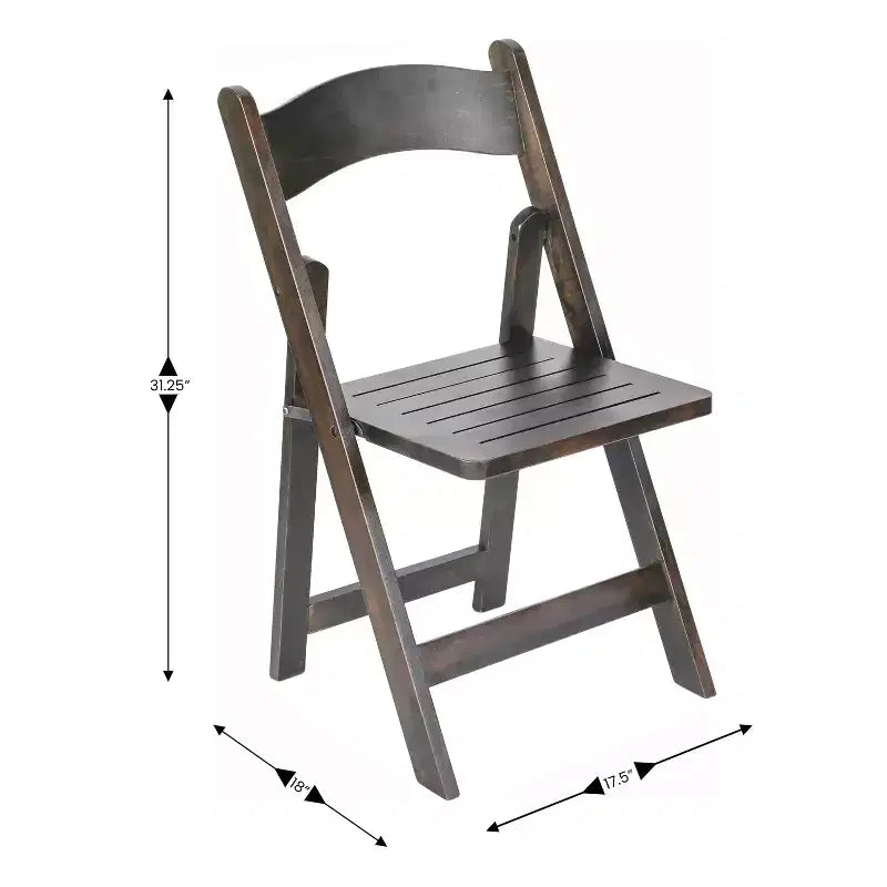 Chaise de salle à manger Merrick Lane en bois massif, pliable et avec une finition élégante