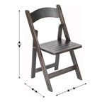 Chaise de salle à manger Merrick Lane en bois massif, pliable et avec une finition élégante