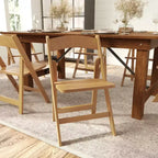 Chaise de salle à manger Merrick Lane en bois massif, pliable et avec une finition élégante