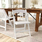Chaise de salle à manger Merrick Lane en bois massif, pliable et avec une finition élégante