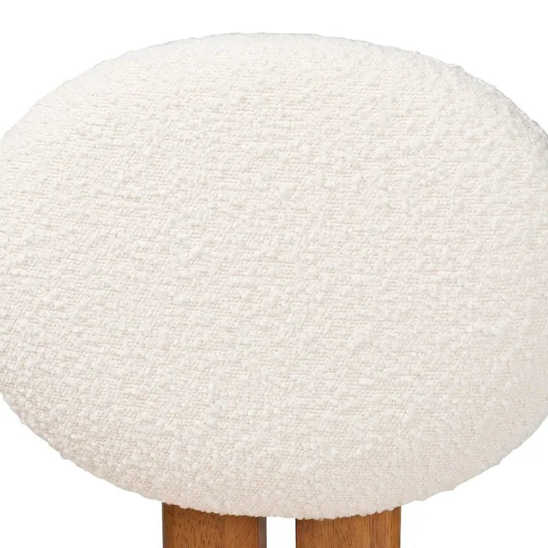 Lot de 2 chaises de salle à manger modernes en tissu bouclé et bois