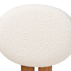 Lot de 2 chaises de salle à manger modernes en tissu bouclé et bois