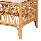 Banc en rotin marron naturel bohème moderne