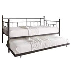 ChaletPosh Lit de Repos Gigogne Double en Métal