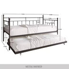 ChaletPosh Lit de Repos Gigogne Double en Métal